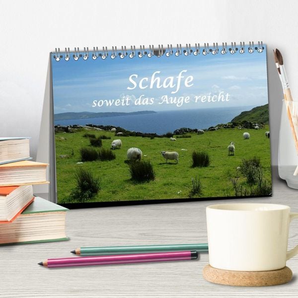 Produktbild: Schafe - soweit das Auge reicht (Tischkalender 2026 DIN A5 quer), CALVENDO Monatskalender