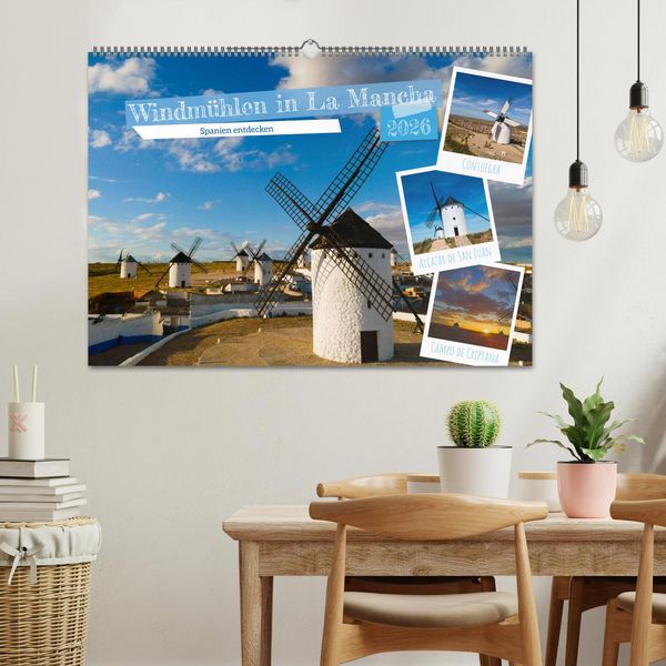 Produktbild: Windm&uuml;hlen in La Mancha (Wandkalender 2026 DIN A2 quer), CALVENDO Monatskalender