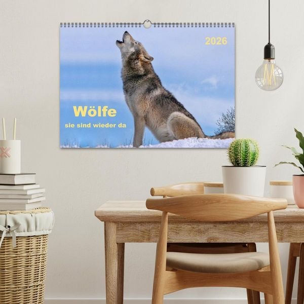 Produktbild: W&ouml;lfe - sie sind wieder da (Wandkalender 2026 DIN A3 quer), CALVENDO Monatskalender