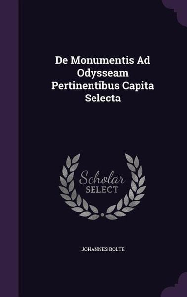 Produktbild: De Monumentis Ad Odysseam Pertinentibus Capita Selecta