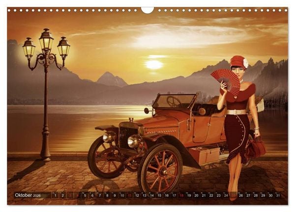 Produktbild: Oldtimer und Pin-Up Girls by Mausopardia (Wandkalender 2026 DIN A3 quer), CALVENDO Monatskalender