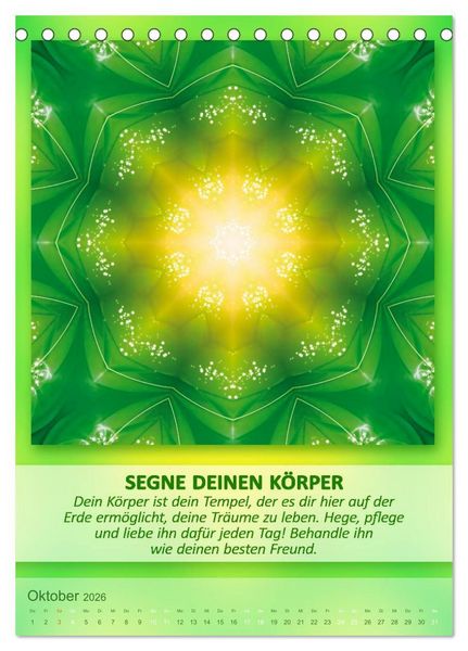 Produktbild: Light Energy Mandalas - Kalender - Vol. 2 (Tischkalender 2026 DIN A5 hoch), CALVENDO Monatskalender