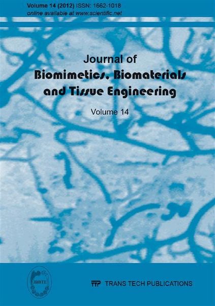 Produktbild: Journal of Biomimetics, Biomaterials & Tissue Engineering Vol.14