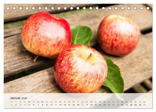 Produktbild: ApfelZEIT - Nat&uuml;rlich k&ouml;stlich (Tischkalender 2026 DIN A5 quer), CALVENDO Monatskalender