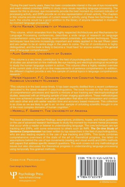 Produktbild: The On-line Study of Sentence Comprehension