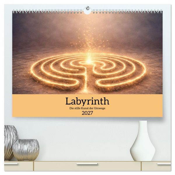 Produktbild: Labyrinth - Die stille Kunst der Umwege (hochwertiger Premium Wandkalender 2027 DIN A2 quer), Kunstdruck in Hochglanz