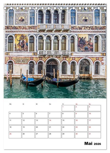 Produktbild: Venedig Kulisse der Serenissima - Terminplaner (Tischkalender 2026 DIN A5 hoch), CALVENDO Monatskalender