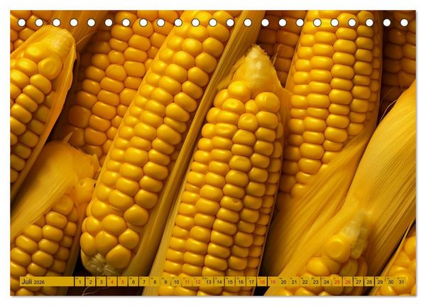 Produktbild: GELB - Gem&uuml;se und Obst - Sonnengereift (Tischkalender 2026 DIN A5 quer), CALVENDO Monatskalender