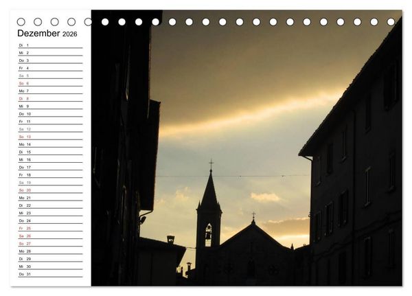 Produktbild: Camino di Assisi - Franziskusweg (Tischkalender 2026 DIN A5 quer), CALVENDO Monatskalender