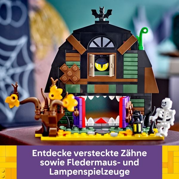 Produktbild: LEGO 40721 Halloween-Scheune, Spielzeug mit Skelett Minifigur