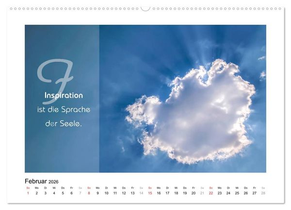 Produktbild: Kraft f&uuml;r Deine Seele (hochwertiger Premium Wandkalender 2026 DIN A2 quer), Kunstdruck in Hochglanz