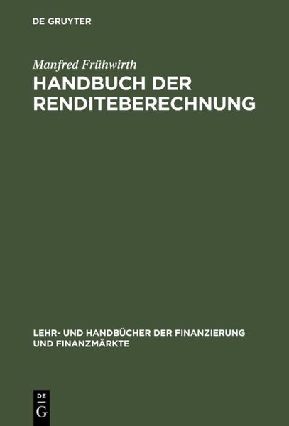 Handbuch der Renditeberechnung