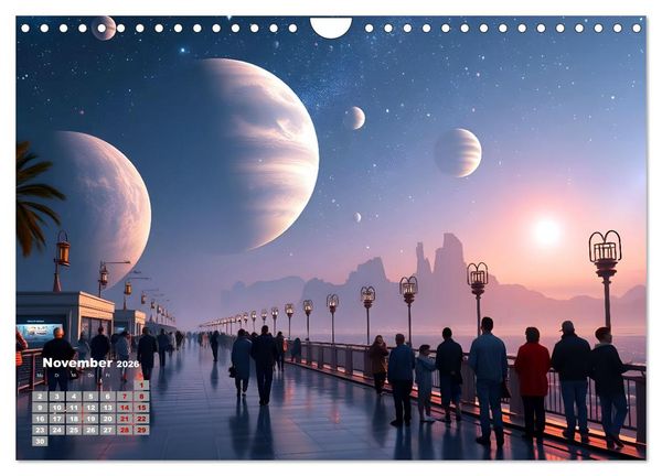 Produktbild: Sterne und Planeten im Blick (Wandkalender 2026 DIN A4 quer), CALVENDO Monatskalender