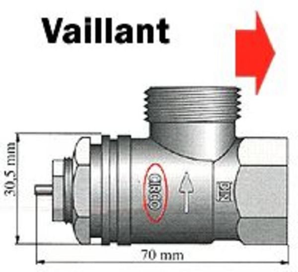 Produktbild: Eurotronic 700097 Heizk&ouml;rper-Ventil-Adapter Passend f&uuml;r Heizk&ouml;rper Vaillant