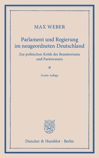 Produktbild: Parlament und Regierung im neugeordneten Deutschland.