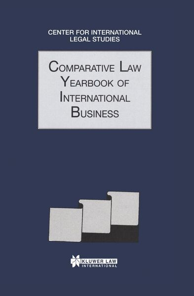 Produktbild: Comparative Law Yearbook of International Business