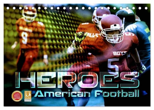 Produktbild: HEROES - American Football (Tischkalender 2026 DIN A5 quer), CALVENDO Monatskalender