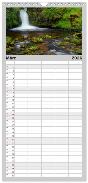 Produktbild: Familienplaner 2026 - Schottland mit 5 Spalten (Wandkalender, 21 x 45 cm) CALVENDO