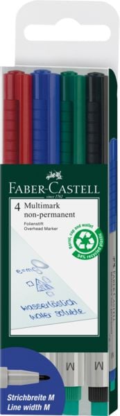 Produktbild: Faber-Castell Marker Multimark non-permanent M, 4er Set