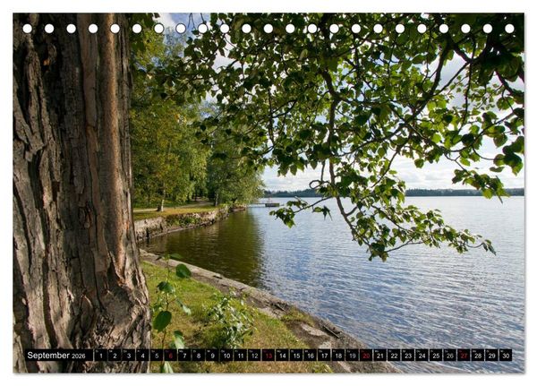 Produktbild: FINNLAND &ndash; Traumhafte Landschaften (CH - Version) (Tischkalender 2026 DIN A5 quer), CALVENDO Monatskalender