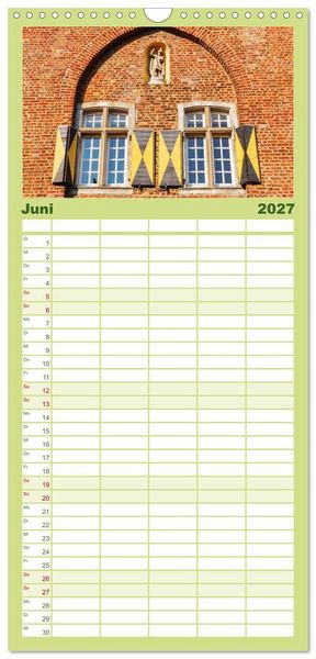 Produktbild: Familienplaner 2027 - Bedburg Alt-Kaster mit 5 Spalten (Wandkalender, 21 x 45 cm) CALVENDO