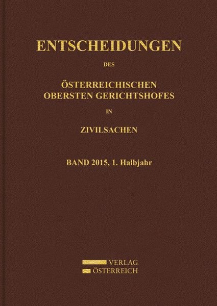 Produktbild: Entscheidungen des Obersten Gerichtshofes in Zivilsachen