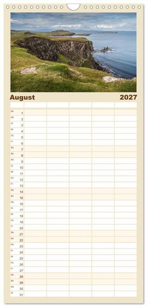 Produktbild: Familienplaner 2027 - Die Highlands - Schottlands rauher Nordwesten mit 5 Spalten (Wandkalender, 21 x 45 cm) CALVENDO