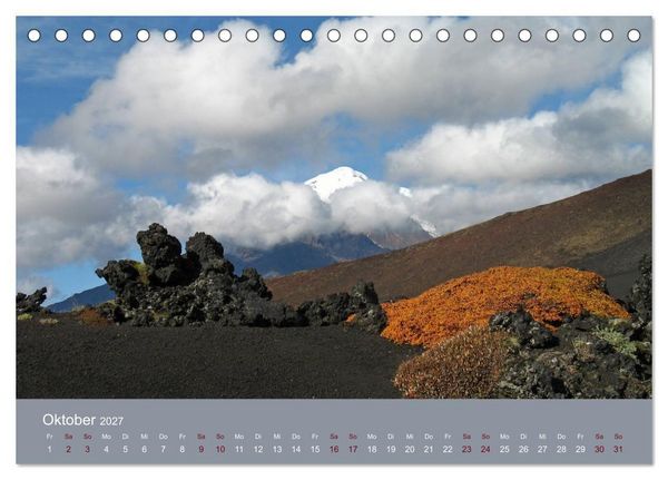 Produktbild: Kamtschatka - Vulkane, Asche, Eis (Tischkalender 2027 DIN A5 quer), CALVENDO Monatskalender