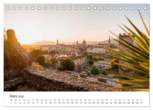 Produktbild: Florenz - Die Hauptstadt der Toskana. (Tischkalender 2026 DIN A5 quer), CALVENDO Monatskalender