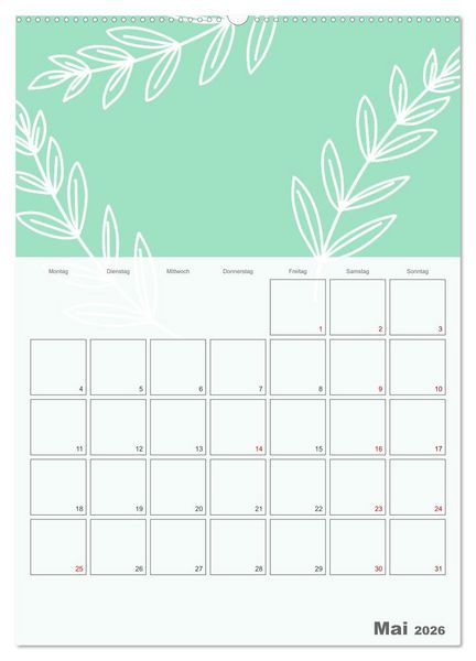 Produktbild: Der gro&szlig;e Jahresplaner zum Selbstgestalten (Wandkalender 2026 DIN A2 hoch), CALVENDO Monatskalender