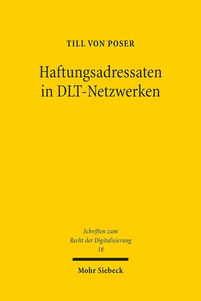 Produktbild: Haftungsadressaten in DLT-Netzwerken