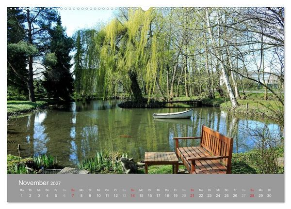 Produktbild: Romantische Garten-Paradiese (hochwertiger Premium Wandkalender 2027 DIN A2 quer), Kunstdruck in Hochglanz