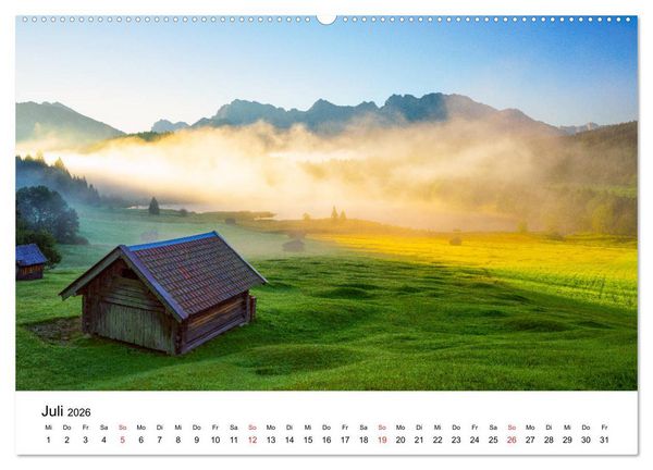 Produktbild: Landschaften vom Licht gek&uuml;&szlig;t (hochwertiger Premium Wandkalender 2026 DIN A2 quer), Kunstdruck in Hochglanz