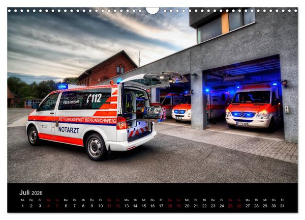 Produktbild: Berufsfeuerwehr Braunschweig (Wandkalender 2026 DIN A3 quer), CALVENDO Monatskalender