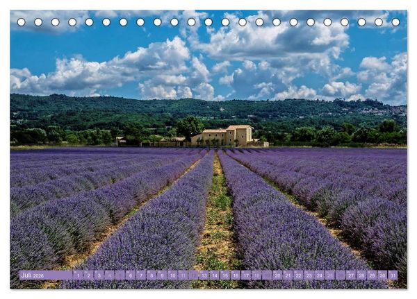 Produktbild: Ein Sommer in der Provence: Luberon und Vaucluse (Tischkalender 2026 DIN A5 quer), CALVENDO Monatskalender