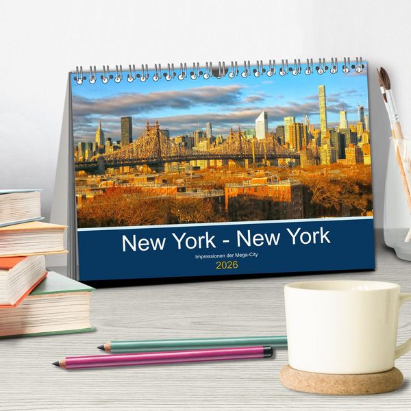 Produktbild: New York - New York. Impressionen der Mega-City (Tischkalender 2026 DIN A5 quer), CALVENDO Monatskalender
