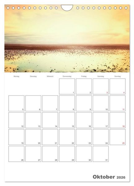 Produktbild: Strandbilder - K&uuml;nstlerische Impressionen von der Nordsee (Wandkalender 2026 DIN A4 hoch), CALVENDO Monatskalender