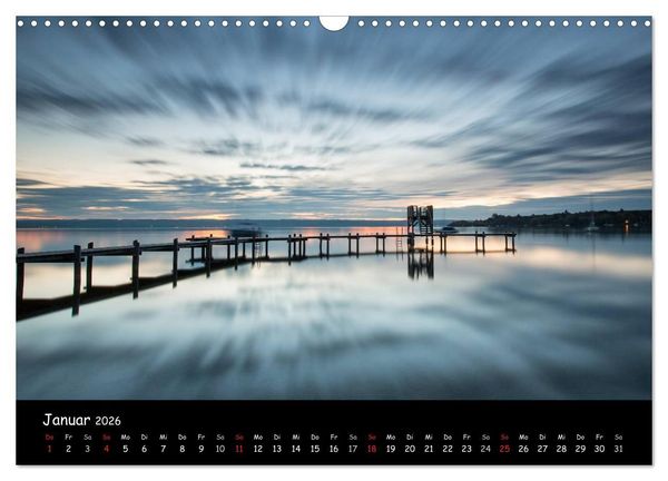 Produktbild: silent minutes - Lichtstimmungen im 5-Seen-Land (Wandkalender 2026 DIN A3 quer), CALVENDO Monatskalender