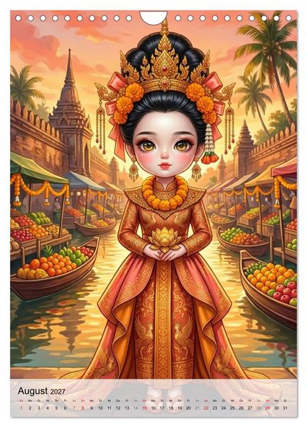 Produktbild: Fabulous Dolls &ndash; Perlen Asiens (Wandkalender 2027 DIN A4 hoch), CALVENDO Monatskalender