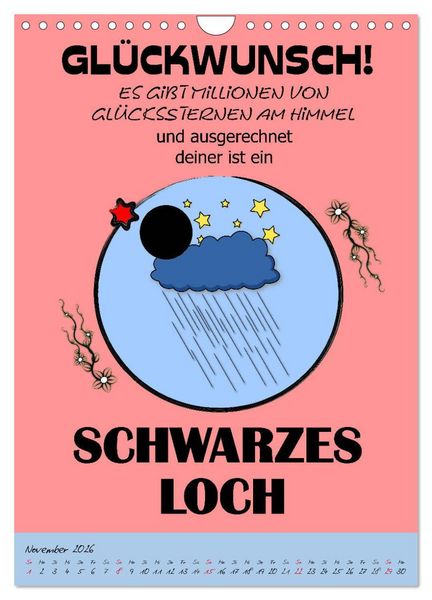 Produktbild: L&auml;uft&acute;s noch nicht beschissen genug? Dann hilft der Anti-Gl&uuml;cks-Kalender! (Wandkalender 2026 DIN A4 hoch), CALVENDO Monatskalender