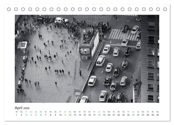 Produktbild: New York in schwarz weiss (Tischkalender 2026 DIN A5 quer), CALVENDO Monatskalender