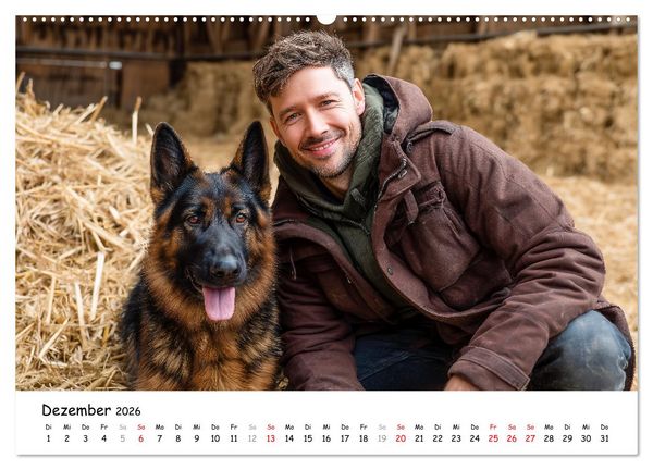 Produktbild: Hans der Bauer und seine Tiere auf dem Bauernhof (hochwertiger Premium Wandkalender 2026 DIN A2 quer), Kunstdruck in Hochglanz