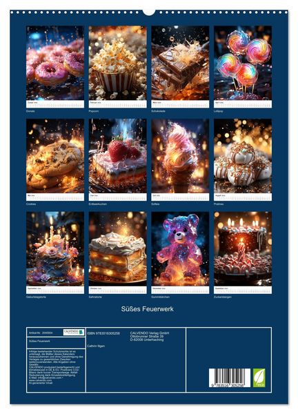 Produktbild: S&uuml;&szlig;es Feuerwerk (hochwertiger Premium Wandkalender 2026 DIN A2 hoch), Kunstdruck in Hochglanz
