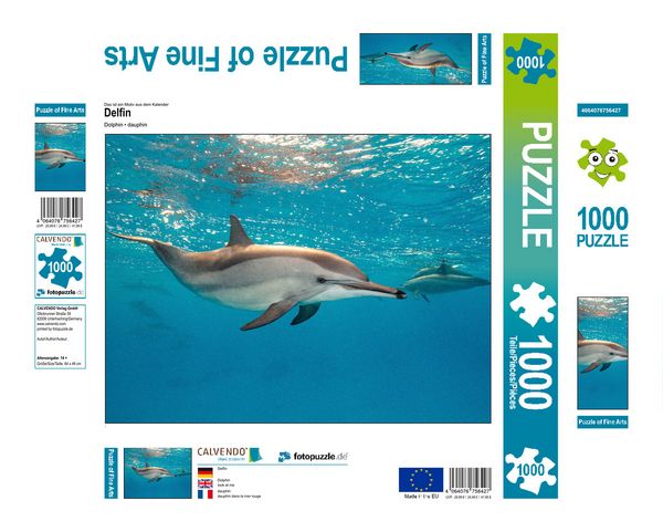 Produktbild: CALVENDO Puzzle Delfin | 1000 Teile Lege-Gr&ouml;&szlig;e 64x48cm Foto-Puzzle f&uuml;r gl&uuml;ckliche Stunden