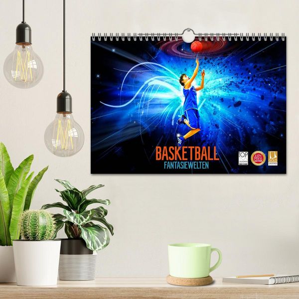Produktbild: Basketball Fantasiewelten (Wandkalender 2026 DIN A4 quer), CALVENDO Monatskalender