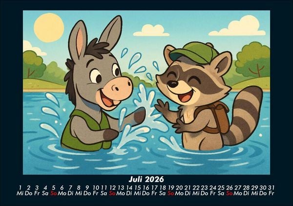 Produktbild: Huf & Rocco Abenteuer durchs Jahr 2026 Fotokalender DIN A5