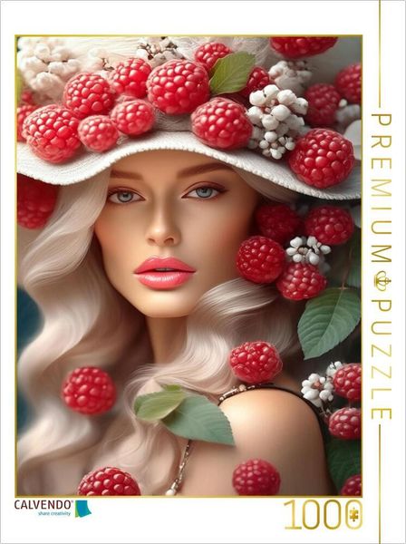 CALVENDO Puzzle Saftige Orangenschmücken eine blonde Frau | 1000 Teile Lege-Größe 64x48cm Foto-Puzzle für glückliche Stunden