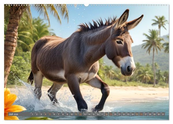 Produktbild: Eseltr&auml;ume (hochwertiger Premium Wandkalender 2026 DIN A2 quer), Kunstdruck in Hochglanz