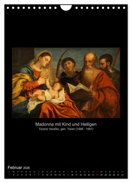 Produktbild: Jesus Christus - Das Leben Christi auf Gem&auml;lden der alten Meister (Wandkalender 2026 DIN A4 hoch), CALVENDO Monatskalender
