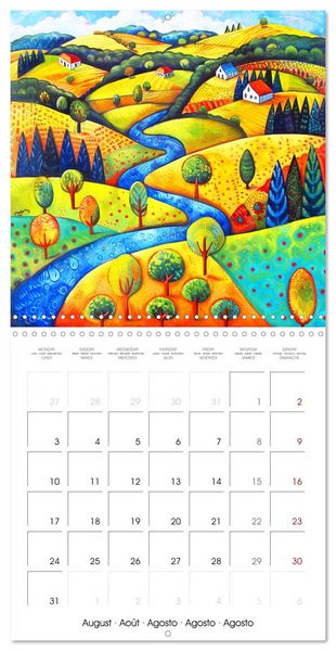 Produktbild: Voyage color&eacute; na&iuml;f (Calendrier mural carr&eacute; 2026 30x30 cm) Calendrier double avec une page pour vos prises de notes